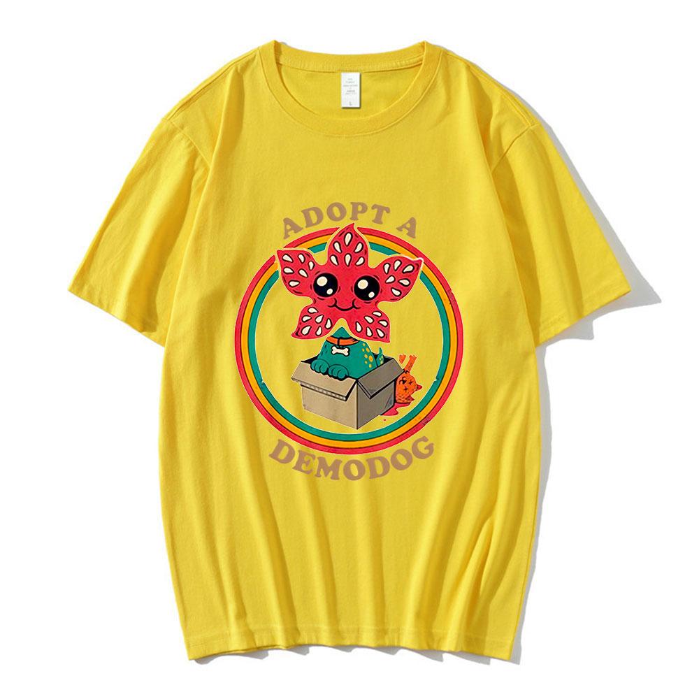 Adopt A Demogorgon Cute Cannibal Flower Graphic T Shirt Men's Women Cotton Casual T-shirts Fashion Vintage Short Sleeves T-shirt