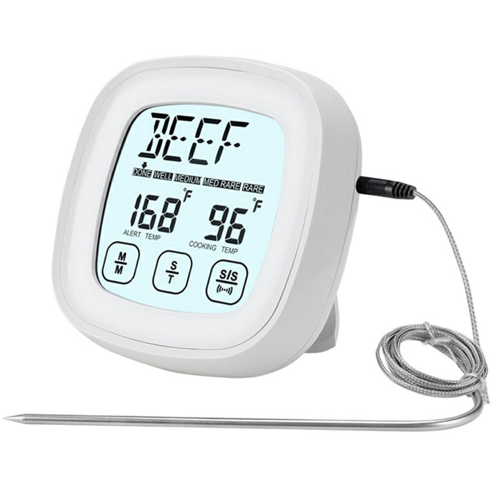 

TS-802A-1 2.3 Inch Touch Screen 8 Food Types Digital Meat Thermometer for BBQ Grill Cooking with Timer A