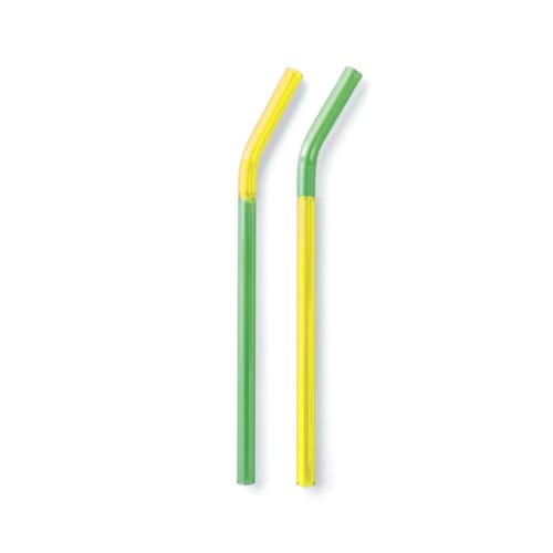 

Amabro Two-Tone Glass Straw 1712, Yellow and Green