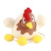 Plush Hen Dog Toy Soft Safe Teeth Cleaning Stay Healthy Bite Resistant Educational Pet Toy for Small Medium Dogs