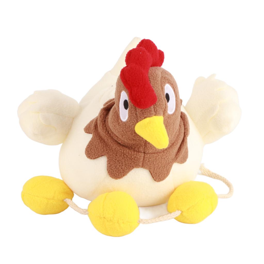 Plush Hen Dog Toy Soft Safe Teeth Cleaning Stay Healthy Bite Resistant Educational Pet Toy for Small Medium Dogs