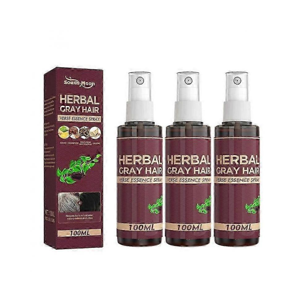 2025 1/2/3PCS Herbal Grey Hair Spray Quick Effect Gentle Natural Herbal Remove Grey Hair 100ml