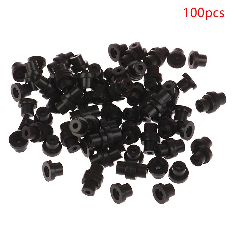 

100 шт. резиновые втулки соски для игл для тату-машины, принадлежности для арматуры чёрный