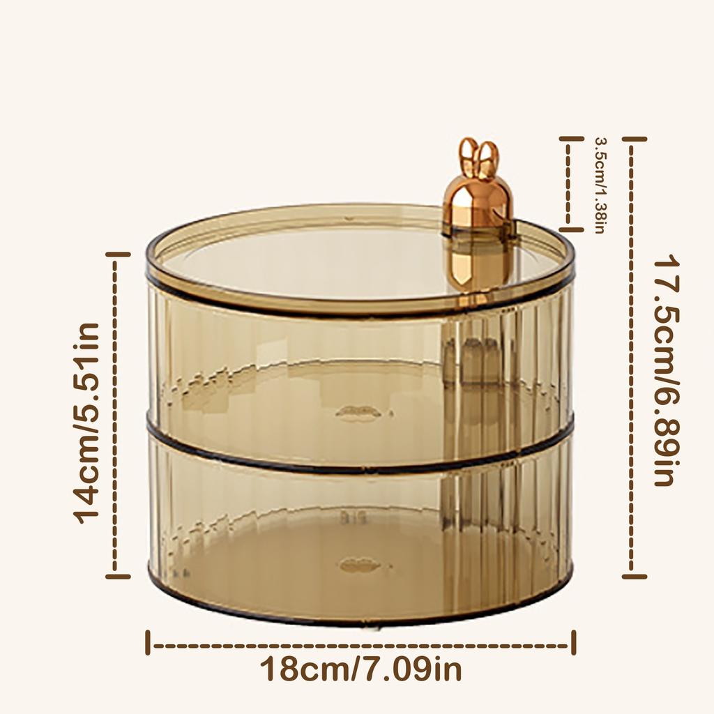 1pc Rotatable Candy Box, Nut Snack Storage Box for Home Living Room, Table Top Jewelry Rotating Storage Box, 2/3/4 Layers Sundries Storage Box