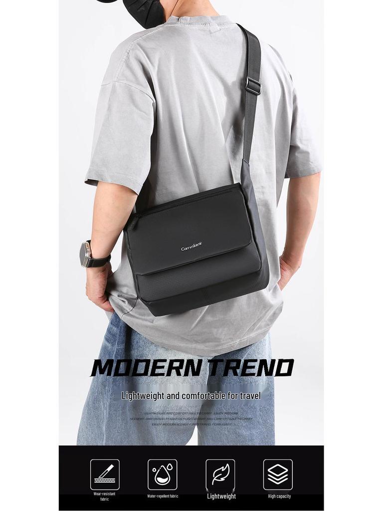 Men's Trendy Waterproof Multi-Pocket Crossbody Shoulder Bag for Travel and Casual Use