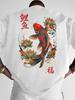 Chinese Koi Fish and Lotus Graphic Tee for Unisex Breathable 100 Cotton Perfect for Summer Streetwear Lucky Style