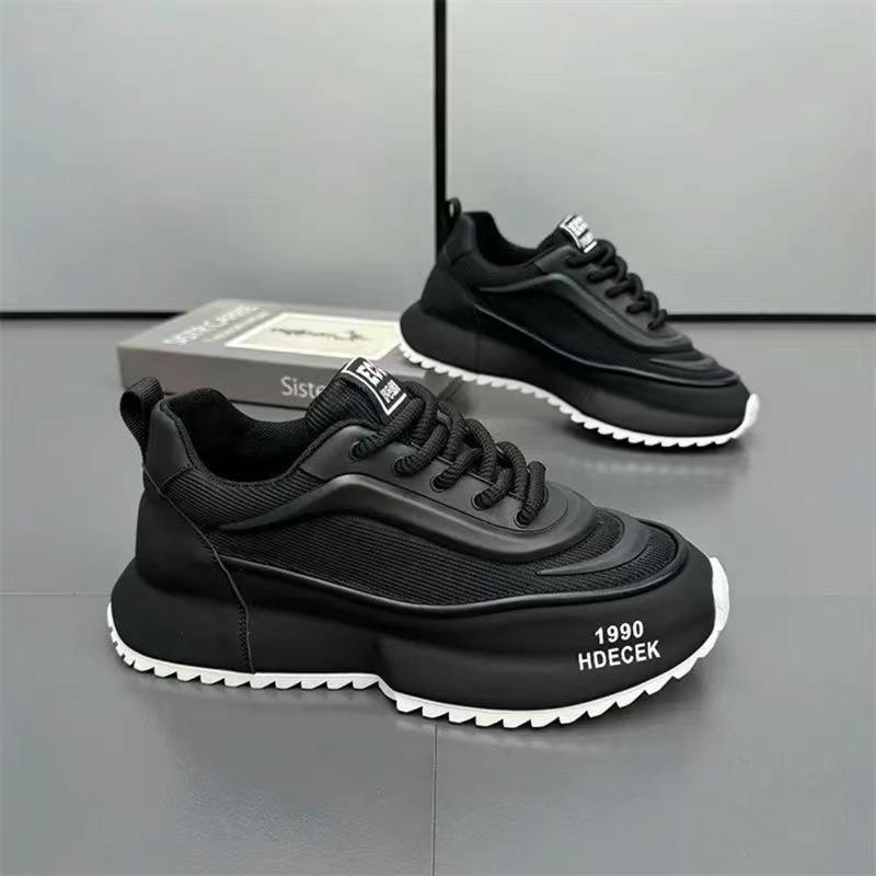 Fashion Casual Color Block Mesh Breathable Increased Internal Platform Designer Chunky Sneakers for Men Women Fashion Running Men Shoes