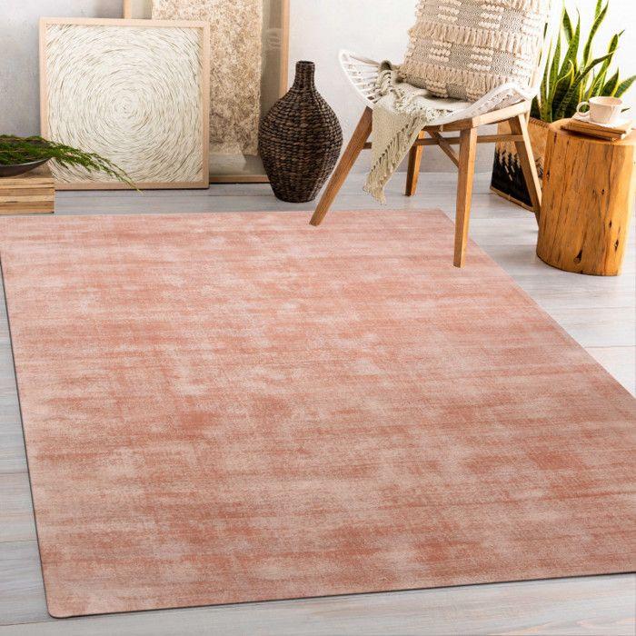 Handwoven Viscose Rug 90 X 150 Cm - Apricot