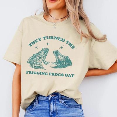 Trendy Retro Leuke Kikker Gay Grafische T-shirts Grappige Meme LGBT T-shirt Cool Gay Lesbische Trots Maand T-shirt Unisex Zomer Tops Cadeaus