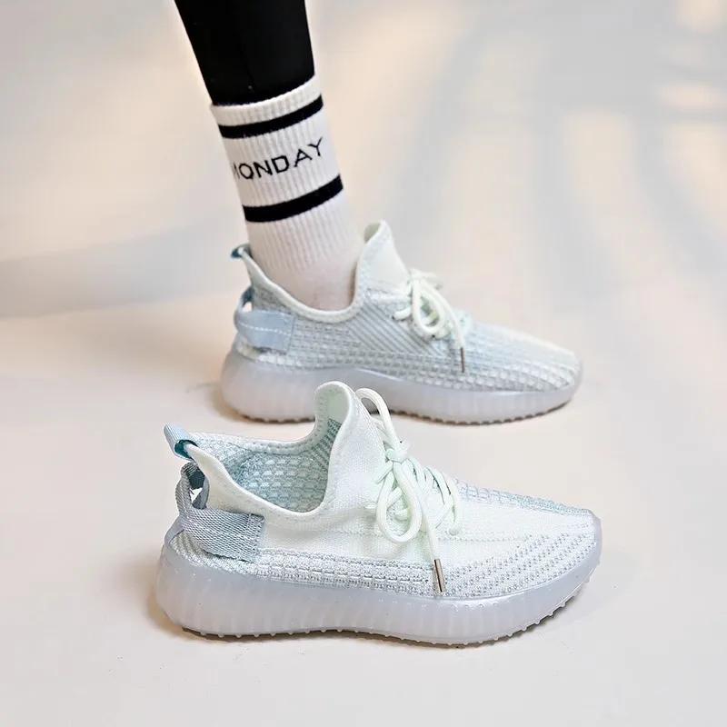 Casual Ademende Dames Nieuwe Koreaanse Versie Zachte Zool Veelzijdige Student Lichtgewicht Hardloopsneakers Damesschoenen