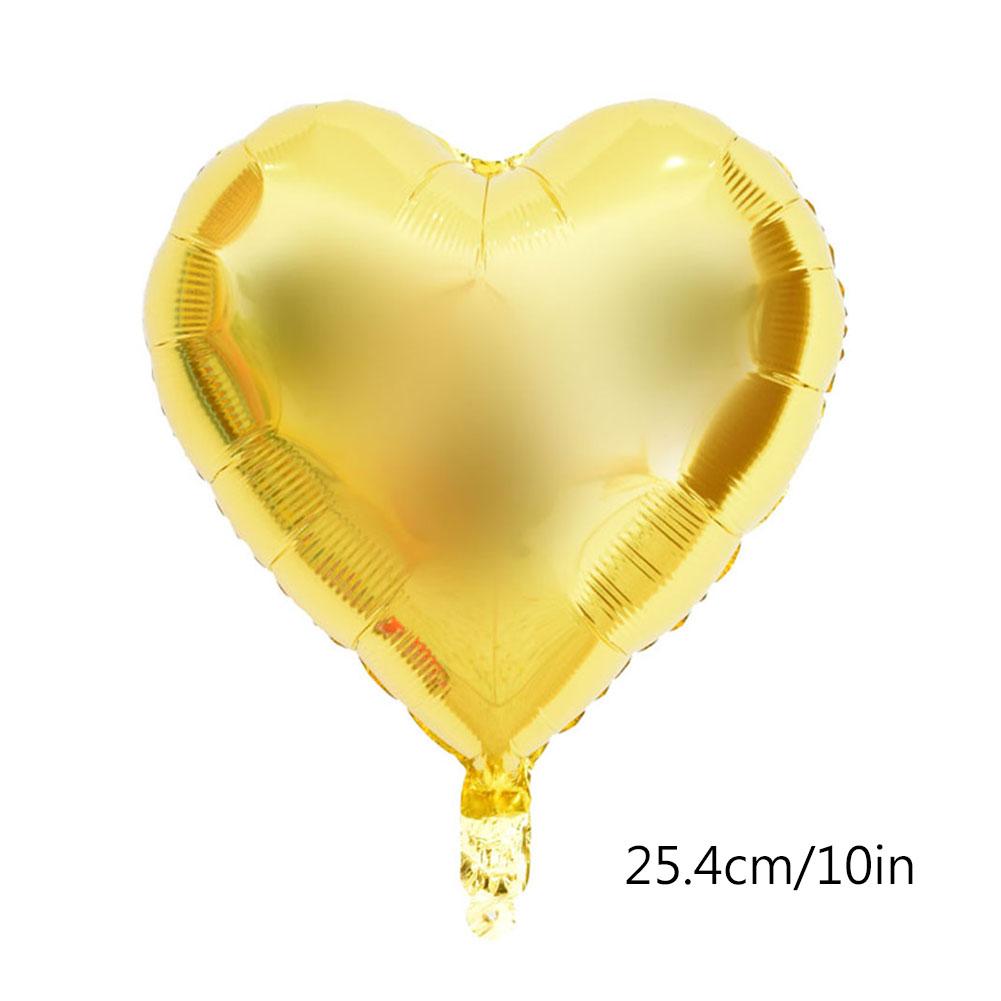 10pcs 10\" Heart Aluminum Foil Balloons Party Wedding Birthday Decor