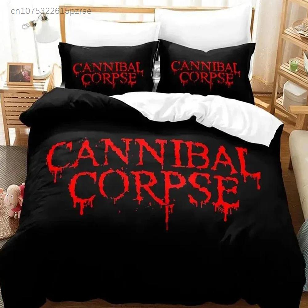 Top 3D Print Cannibal Corpse Bedding Set Duvet Cover Bed Set Quilt Cover Pillowcase Comforter King Queen Size For Boys Adult