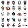 Graphic Skull Sticker Set 50 Pieces Death Design for Bikes, Helmets, Skateboards, etc.