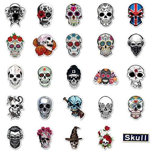 Graphic Skull Sticker Set 50 Pieces Death Design for Bikes, Helmets, Skateboards, etc.