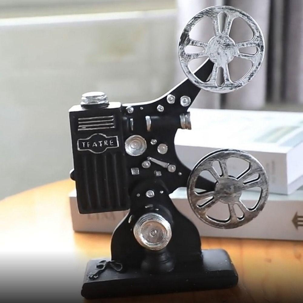 Handmade Cinema Projector Ornaments Resin Craft Projector Model  Table Decor