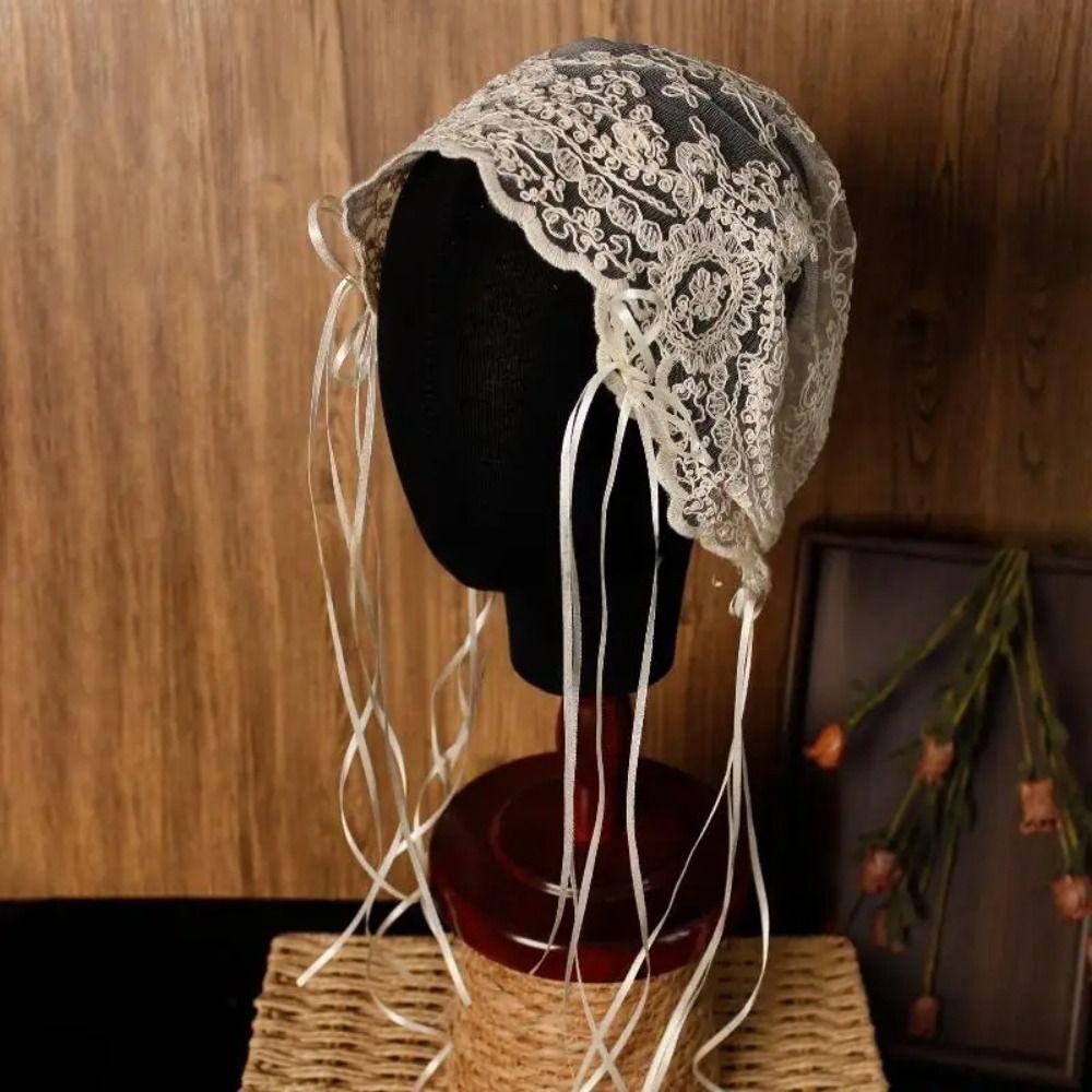 Vintage Bridal Headband French Lace Bridal Headpiece Elegant Bridal Veil  Bridal Event