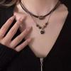 Retro Tiger Eye Stone Necklace for Women: High-End Autumn & Winter Clavicle Chain
