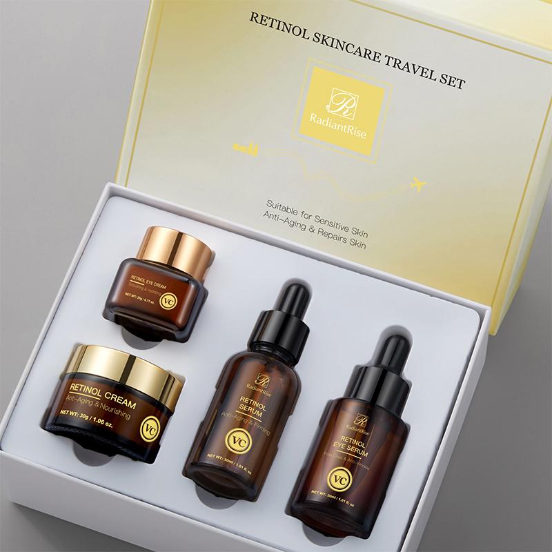

Retinol Skincare Travel Set (4 Pieces) - Moisturizes And Maintains Youthful Skin