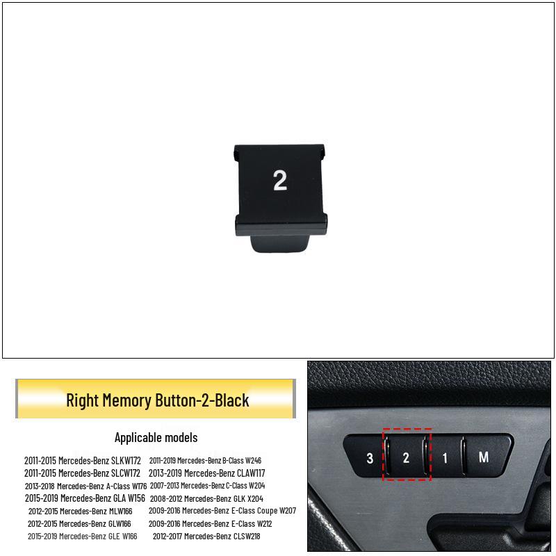 Kompatibler Memory-Schalterknopf für Mercedes-Benz C-Klasse, E-Klasse, GLK, ML-Klasse, C200, E300 Sitzeinstellung.
