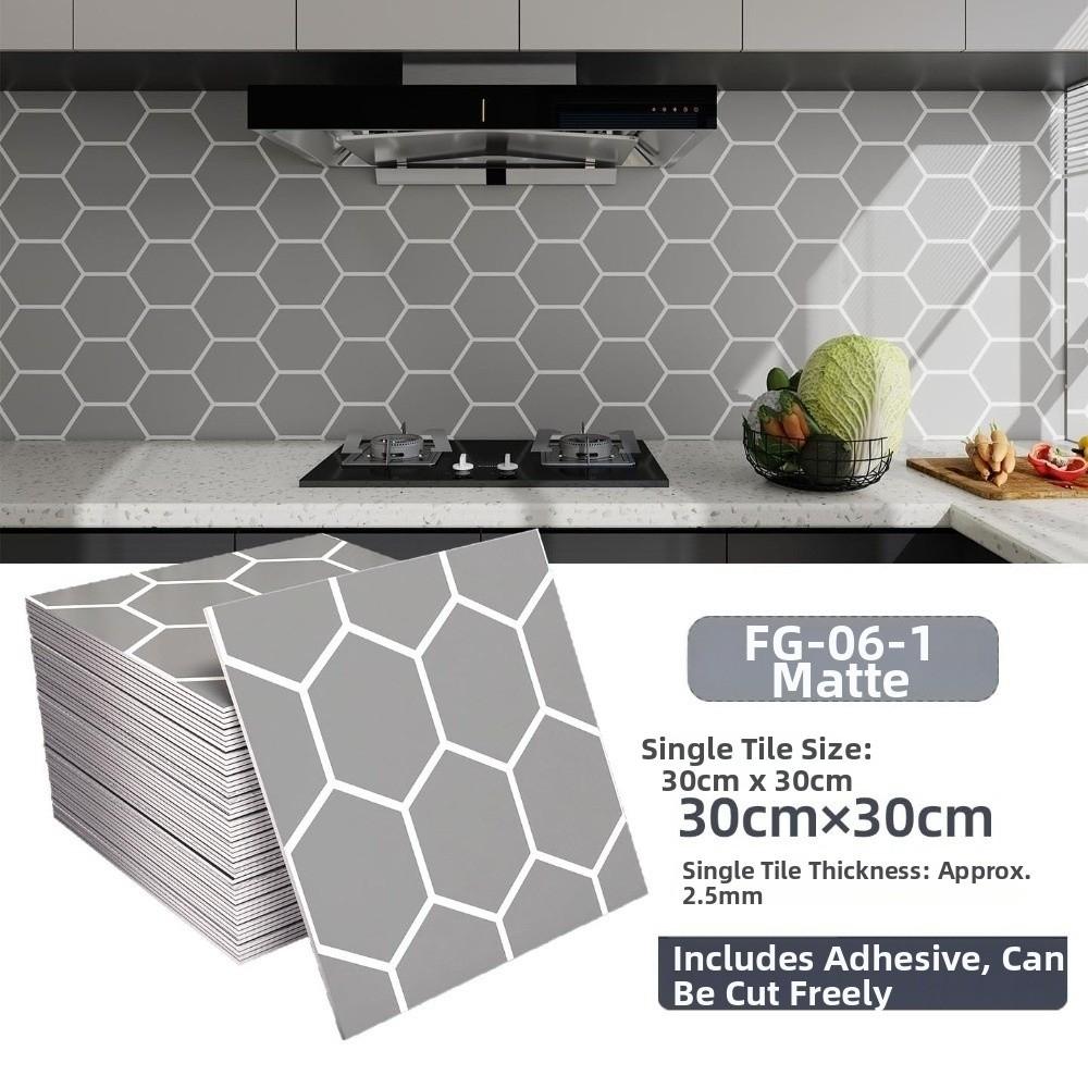 10PCS/Set 30x30CM Self Adhesive Wall Stickers Waterproof Peel And Stick Tile Backsplash
