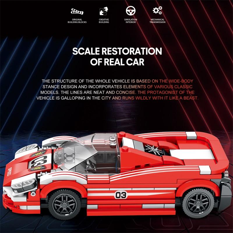 355PCS City Sport Car Vehicle Building Blocks 1:24 Scale Super Racers Bricks Desktop Display Toys Holiday Gifts For Children