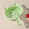 2-IN-1 Vegetable Cleaning Drainage Basket Cat Shape Large Capacity Fruit Clean Colander Detachable Storage Bowl