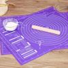 Non-Stick Silicone Pad Baking Sheet Cupcake Dessert Mat Baking Mat with Scale Pastry Boards Cookie Decorating Tools - 45x60cm
