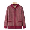 Cardigan en Laine Doublé Polaire pour Femme, Idéal pour les Dames d'Âge Moyen et Âgées, Pull Épais et Chaud pour l'Automne/Hiver, Parfait pour les 60 ans et plus.