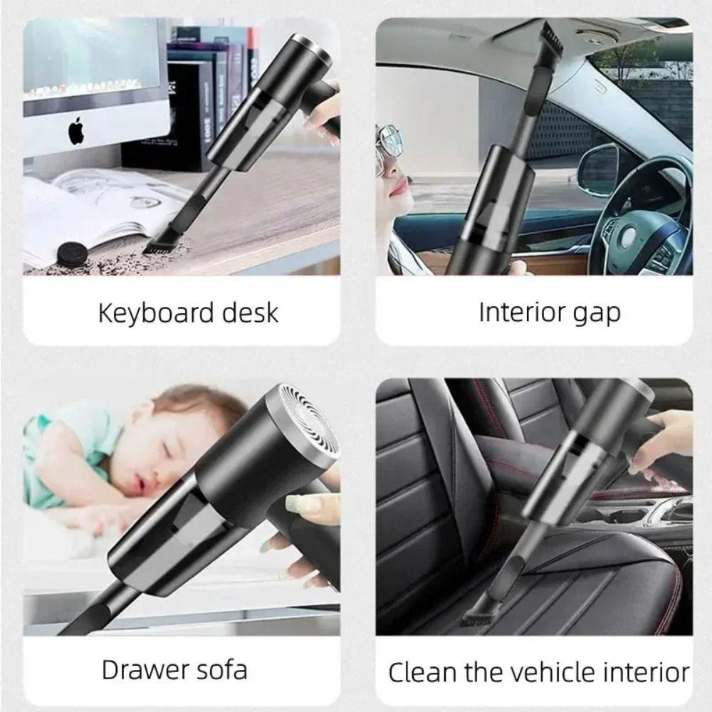Durable Portable Wireless Car Vacuum Cleaner Strong Suction 120W High Power Dust Remover Dual Use Cordless Cleaner Home Use
