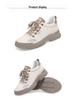 Women's Spring 2024 Lace-up White Shoes - Versatile, Soft & Thick Sole Casual Sneakers
