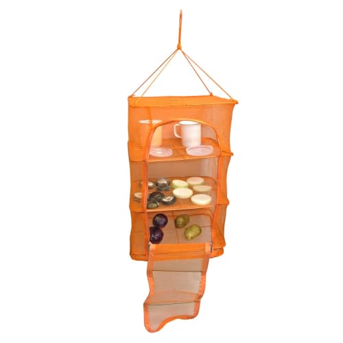 Alfor International Benlina 3-Tier Drying Basket, 30 x 25 x 40 cm, Sun Net, for Balconies and Other Use, Orange, B-951