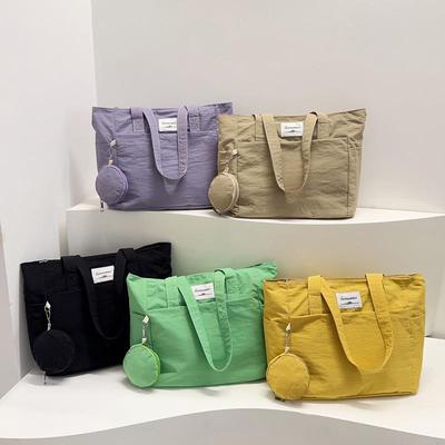 2025 Japanese Style Lightweight Canvas Tote - Trendy, Large Capacity, Casual Women's Shoulder Bag