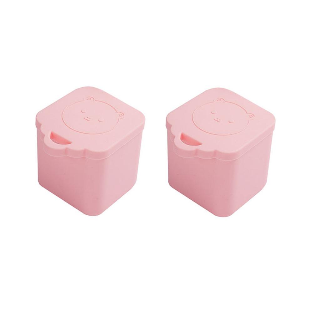 2pcs Reusable Dips Container Silicone Salad Dressing Container Snack Box  Lunch Box