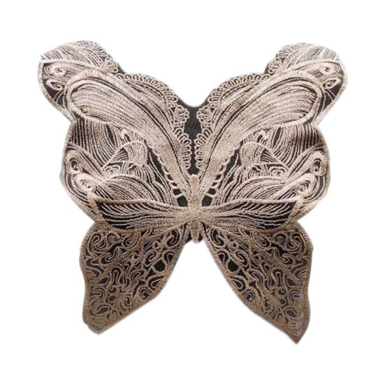 Lace Applique Removable Hollow Out Breathable Washable Embroidery Butterfly Wing Mesh Applique for Home