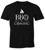 Unisex T-shirt Bbq Is Coming Barbecue Grilling Saying Funny Fun Shirt Moonworks®-