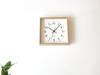 KATOMOKU Muku Square Clock 2 km-65HM H. Maple Wall Clock with Continuous Second Hand (quartz Clock)