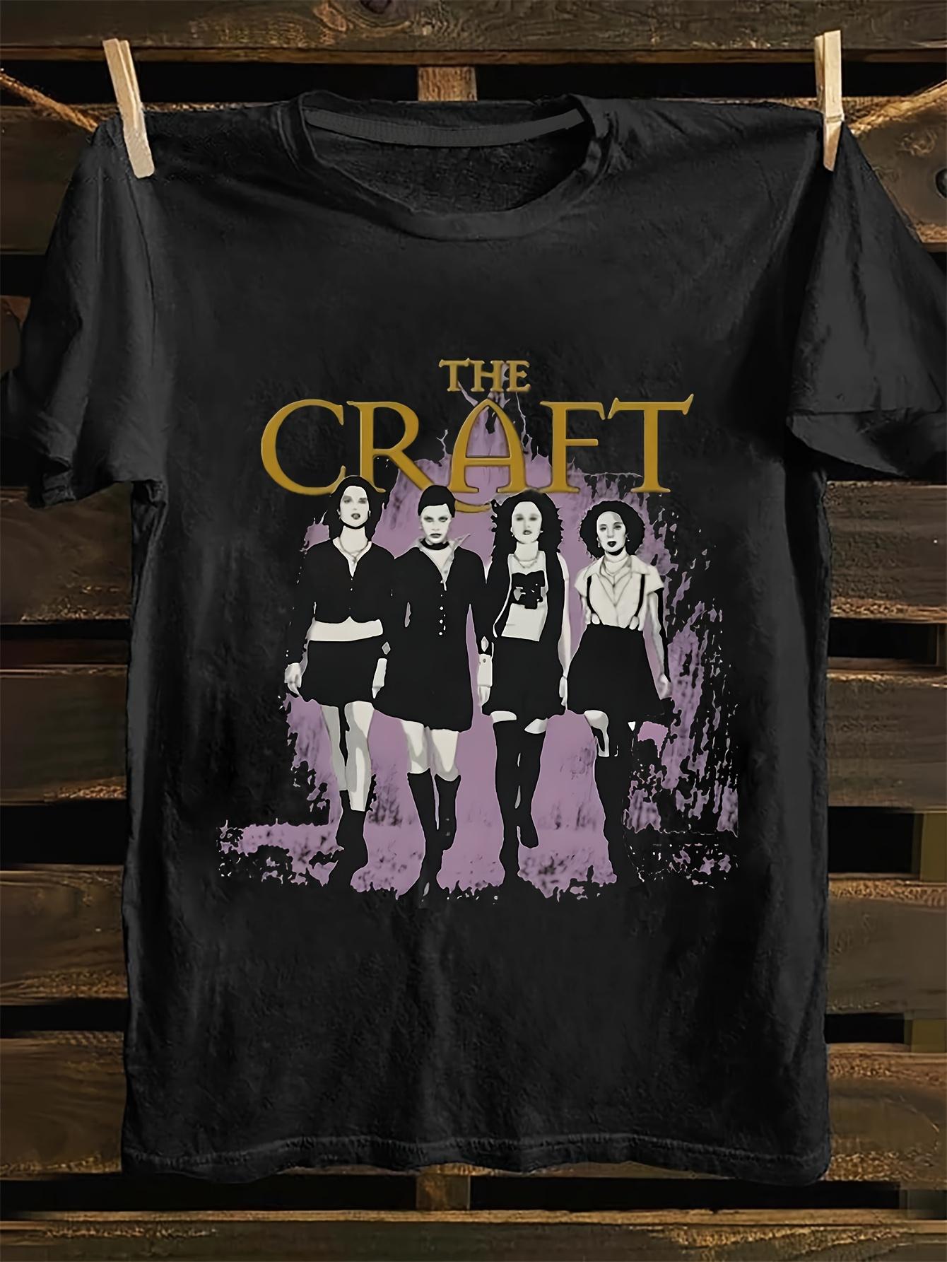 

WomenS Casual Crew Neck TShirt The Craft Movie Graphic Print Black Purple Graffiti Design Short Sleeve AllSeason Comfort S