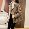 Suit Collar Light Down Cotton-padded Jacket Women's Winter New High-grade Slim Long-sleeved Short Cotton-padded Clothes Top