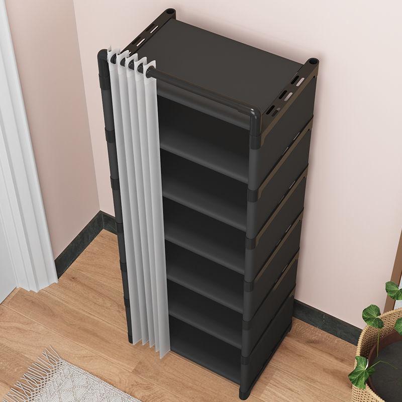 Multi Layer Dustproof Shoe Rack For Indoor Door Entryway Footwear Storage Shelf Household Home Daily Storage Organizer Frame