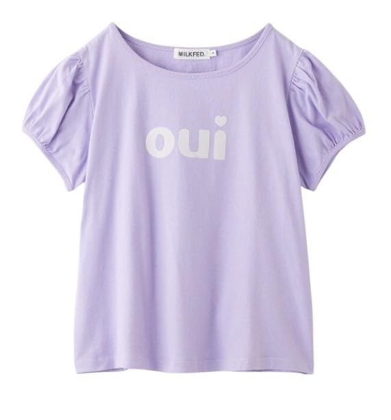 

Milkfed OUI Casual Puff Sleeve Light Purple Women s Top,