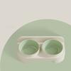 Ecological Cat Bowl, Double Bowl Set, Inclined Mouth Food and Water Bowl for Cats, Also Suitable for Dogs,
