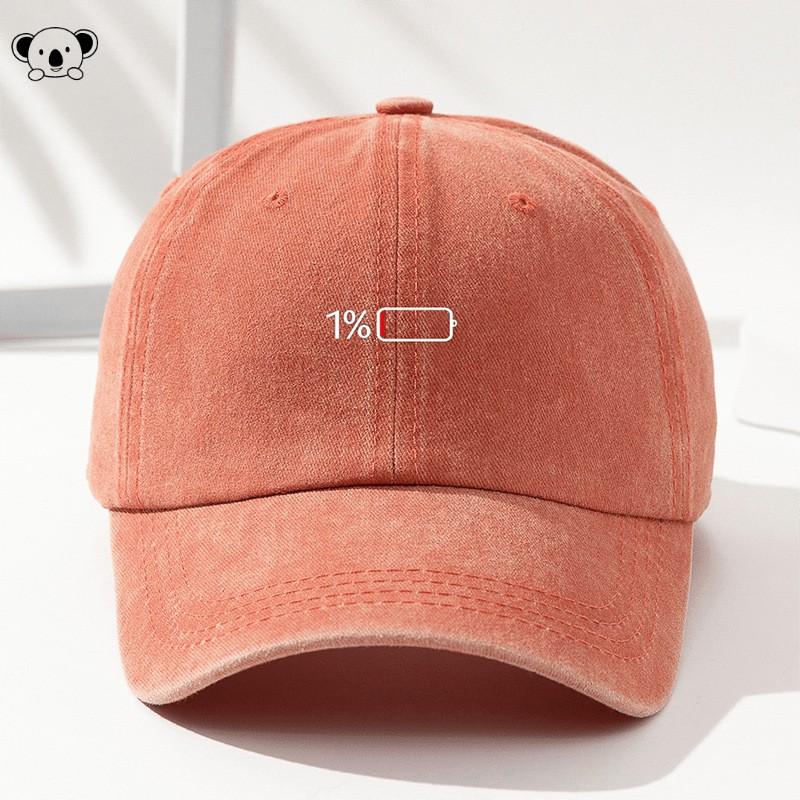 Vintage Letter Print Denim-Style Cotton Blend Baseball Cap Men Women Wide Brim Flat Top Hat