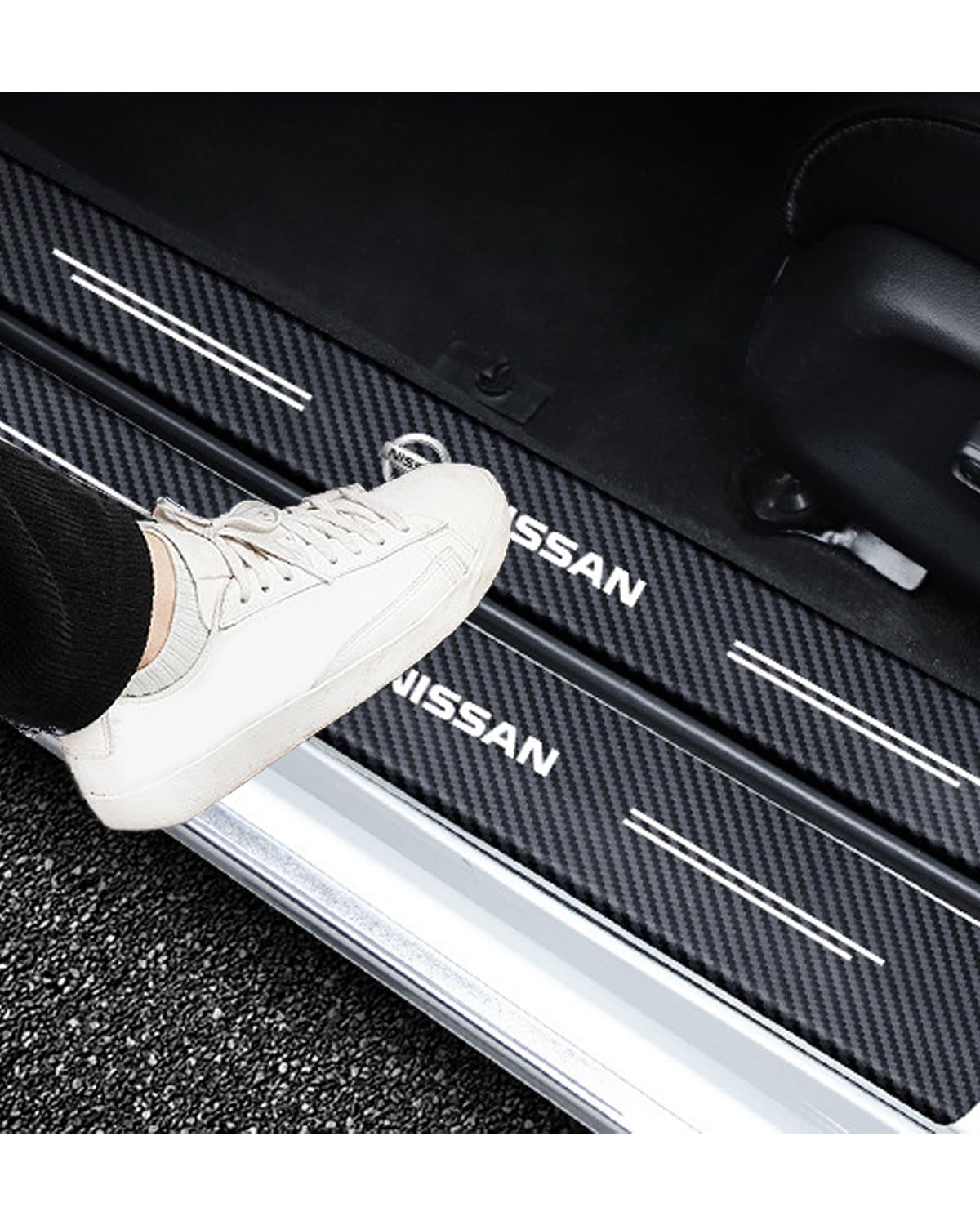 

LIKENNY Защитная пленка для боковых порогов автомобиля Защитная наклейка Защита порога автомобильной двери от царапин чёрный