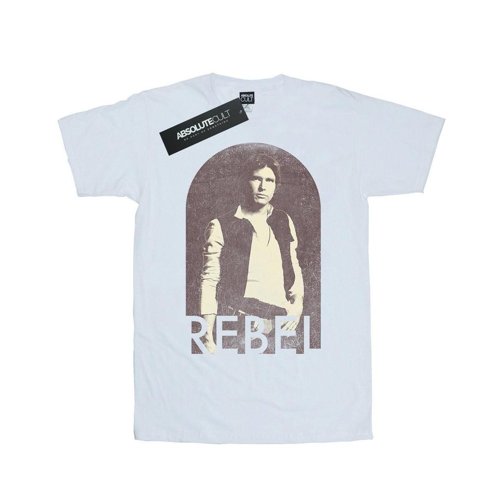 Star Wars Womens/Ladies Han Solo Rebel Cotton Boyfriend T-Shirt