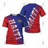 Haïti Vlagdag Korte Mouw T-shirt Voor Mannen Vrouwen Festival Straat Populaire Kleding Ronde Hals T-shirts 18 Mei Rood Blauw Print Tee Top