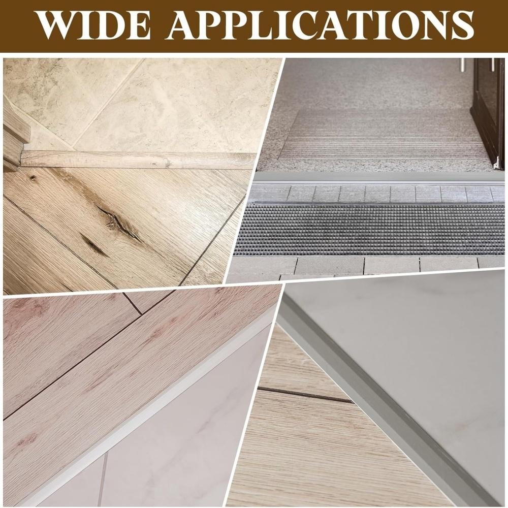 1Pc 1mX5cm  Self-adhesive Floor Edge Protection Floor Transition Strips Threshold Strips Decorative Strips Carpet Flooring