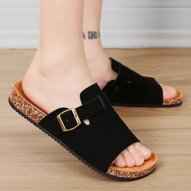 Fashion New Arrival Fashion New Men's Monk Strap Outdoor Cork Slippers Male Summer Open Toe Sandals Chanclas De Hombre