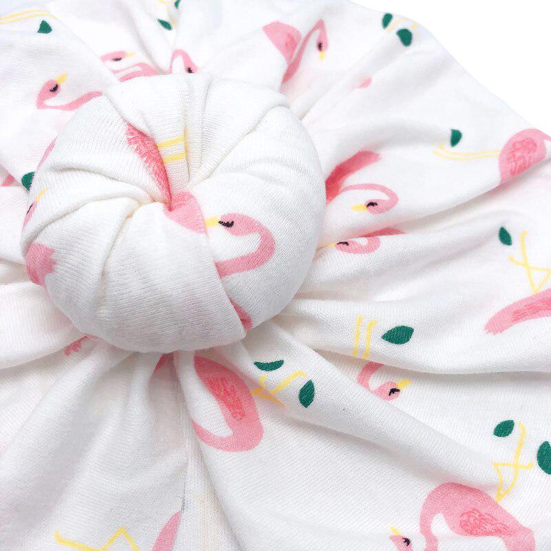 Knoten Baby Hut Baumwolle Frühling Herbst Motorhaube Hut Dot Gestreiften Gedruckt Kinder Kinder Beanie Cap Baby Zubehör