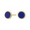 Blue Lapis Hoop Earrings 8mm | 925 Gold Plated Silver - Kks56474Y