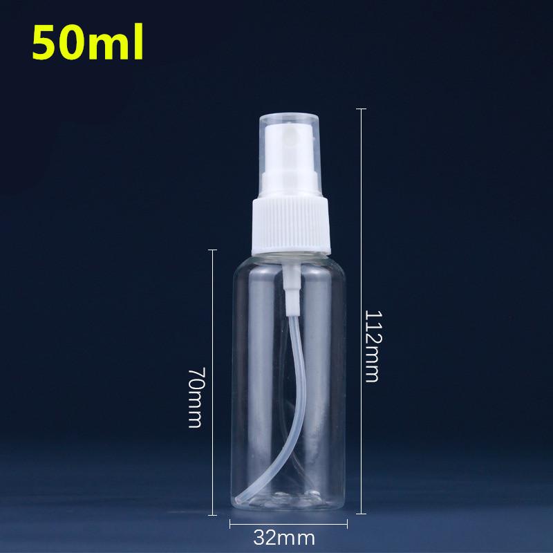 50PCS Set Plastic Refillable Bottles Atomizer Empty Spray Bottle Portable Travel Perfume Tool In Multiple Sizes 10ml-100ml